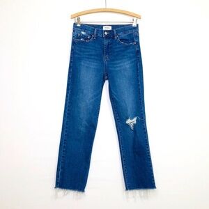 Pistola High rise, straight leg, frayed him distressed jeans